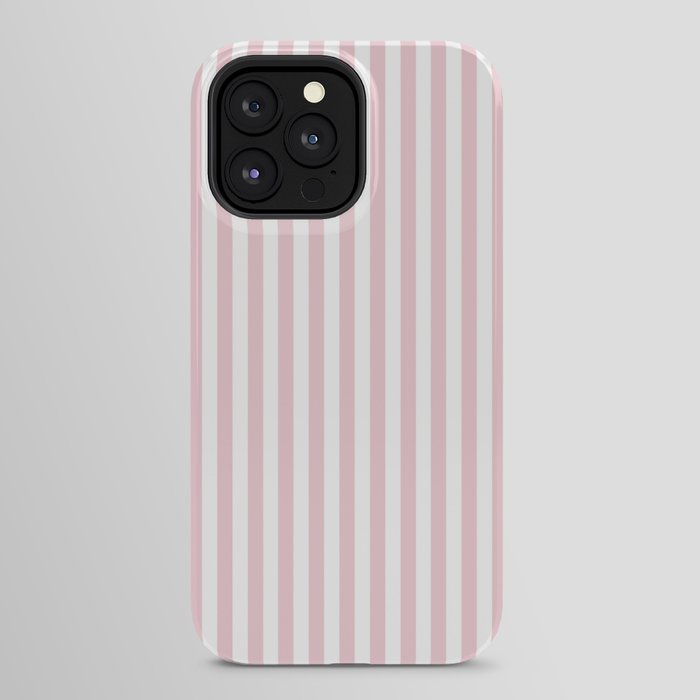 Pastel Pink & White Simple Stripe iPhone Case