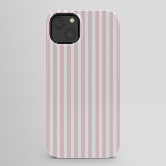 Pastel Pink & White Simple Stripe iPhone Case