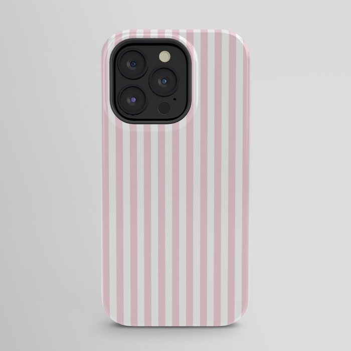 Pastel Pink & White Simple Stripe iPhone Case