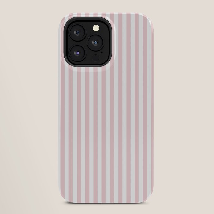 Pastel Pink & White Simple Stripe iPhone Case