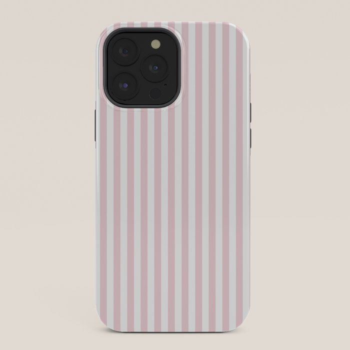Pastel Pink & White Simple Stripe iPhone Case