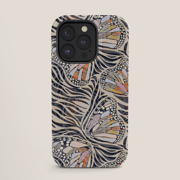 Abstract Retro Boho Butterfly Zebra Pattern â¢ Earthy Nature iPhone Case