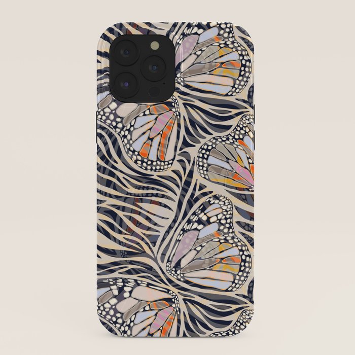 Abstract Retro Boho Butterfly Zebra Pattern â¢ Earthy Nature iPhone Case
