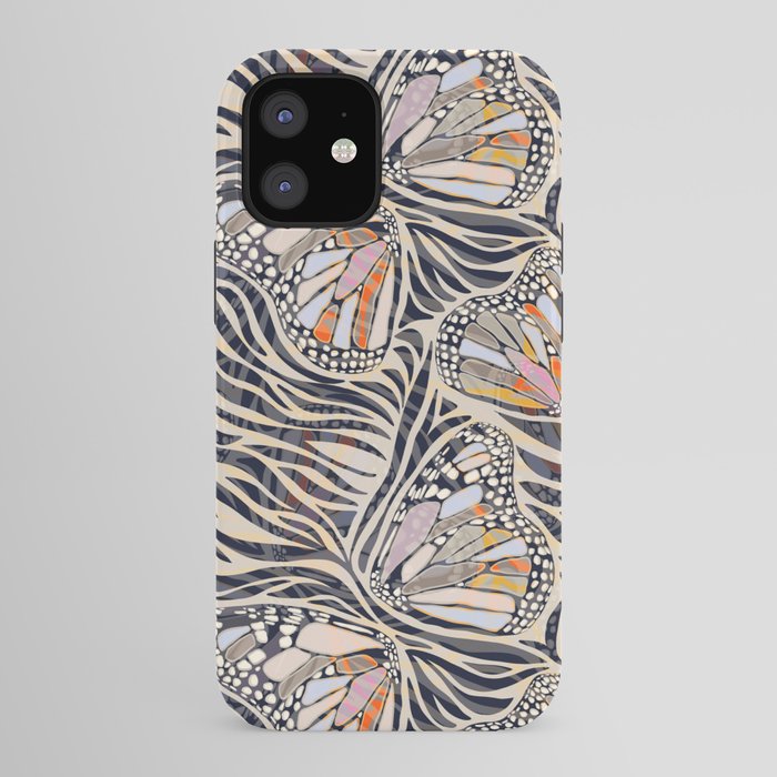 Abstract Retro Boho Butterfly Zebra Pattern â¢ Earthy Nature iPhone Case