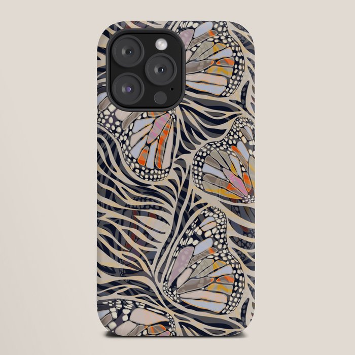 Abstract Retro Boho Butterfly Zebra Pattern â¢ Earthy Nature iPhone Case