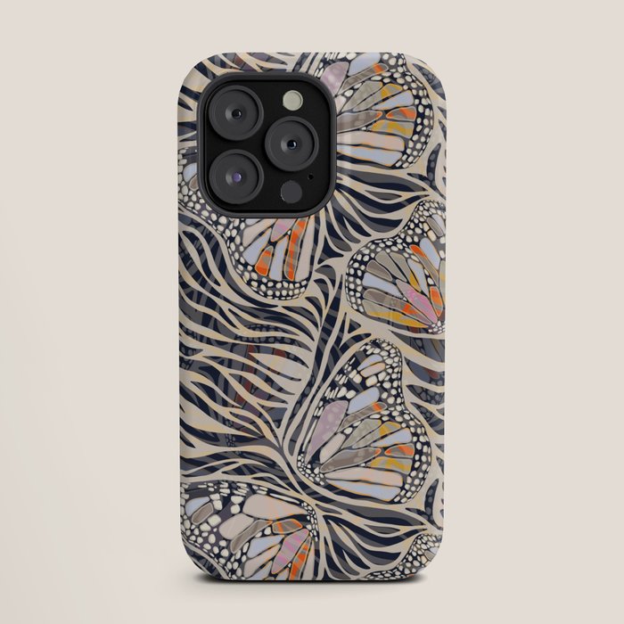 Abstract Retro Boho Butterfly Zebra Pattern â¢ Earthy Nature iPhone Case