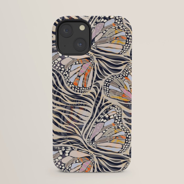 Abstract Retro Boho Butterfly Zebra Pattern â¢ Earthy Nature iPhone Case
