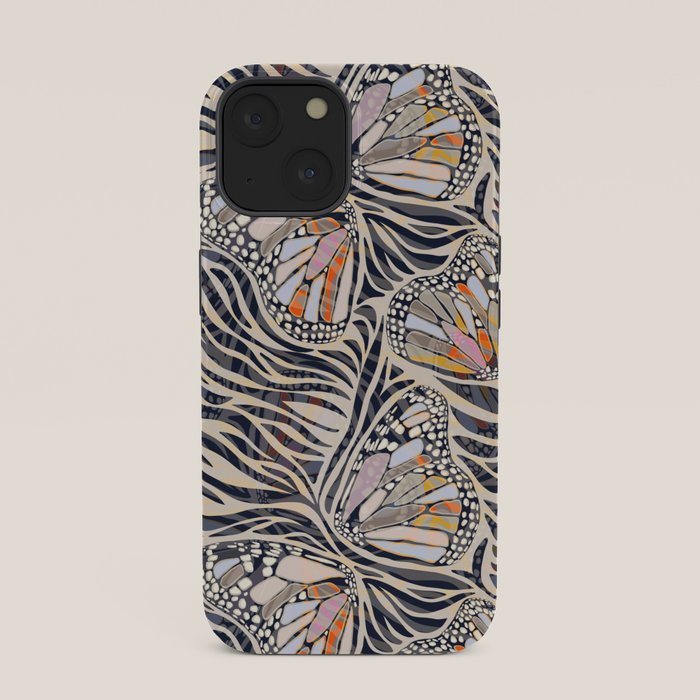 Abstract Retro Boho Butterfly Zebra Pattern â¢ Earthy Nature iPhone Case