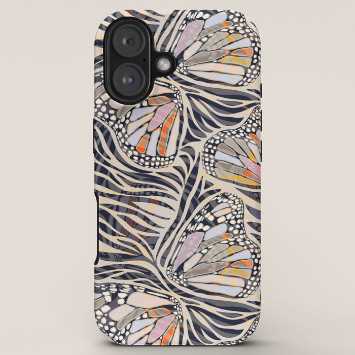 Abstract Retro Boho Butterfly Zebra Pattern â¢ Earthy Nature iPhone Case