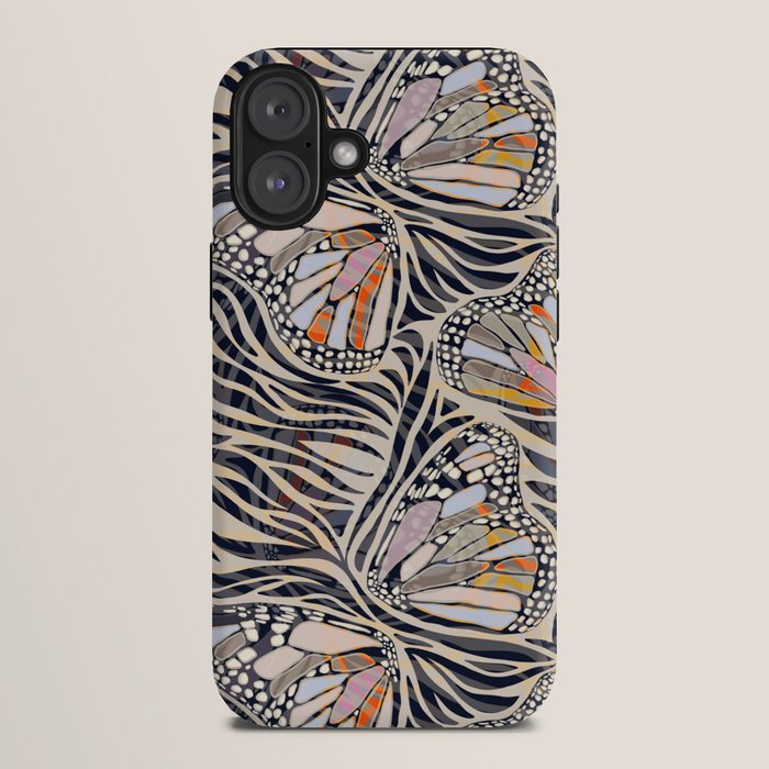 Abstract Retro Boho Butterfly Zebra Pattern â¢ Earthy Nature iPhone Case