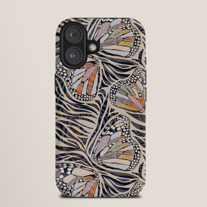 Abstract Retro Boho Butterfly Zebra Pattern â¢ Earthy Nature iPhone Case