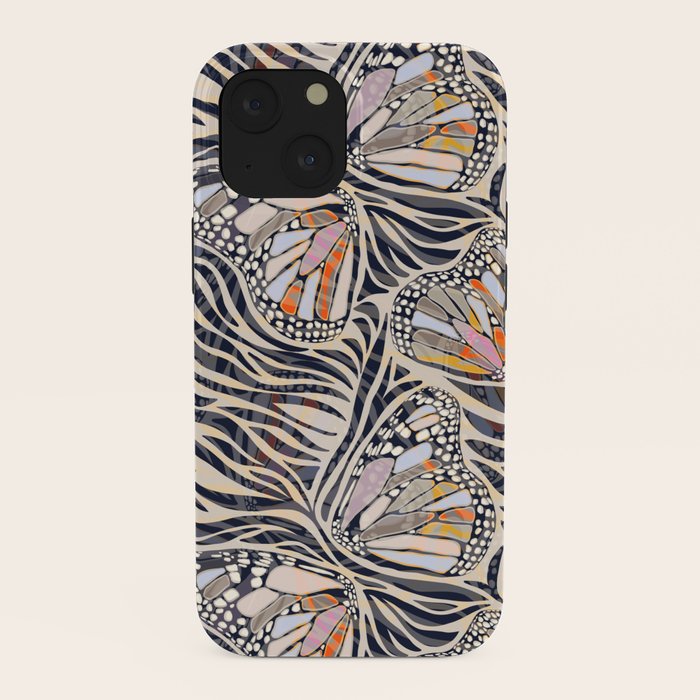 Abstract Retro Boho Butterfly Zebra Pattern â¢ Earthy Nature iPhone Case
