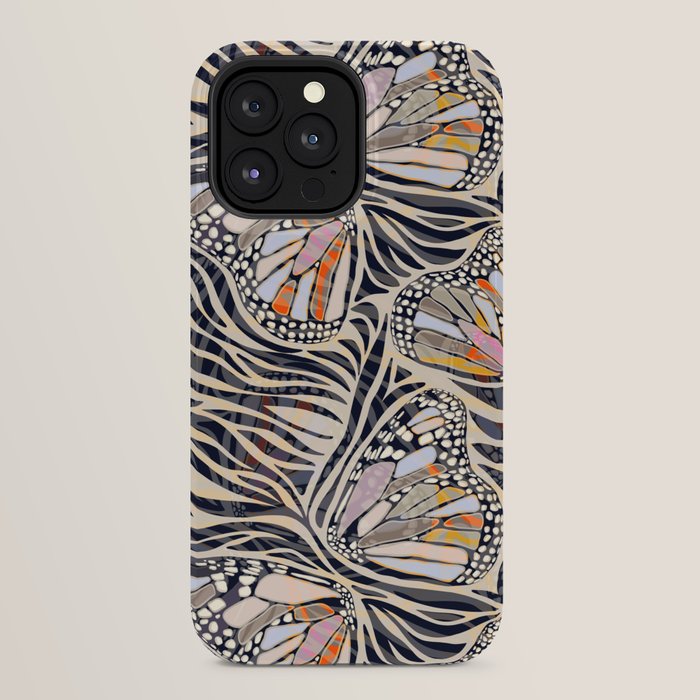 Abstract Retro Boho Butterfly Zebra Pattern â¢ Earthy Nature iPhone Case