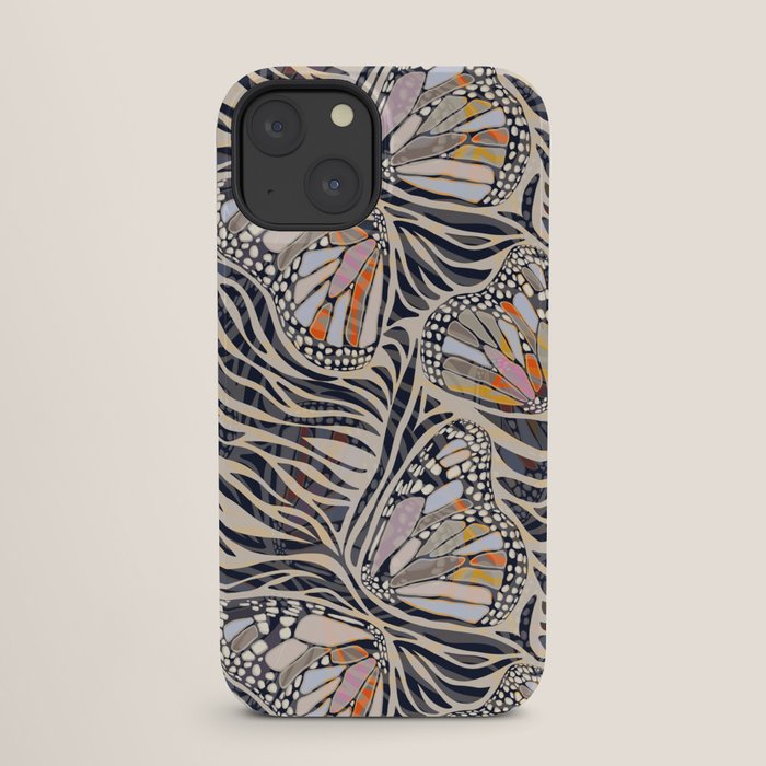 Abstract Retro Boho Butterfly Zebra Pattern â¢ Earthy Nature iPhone Case