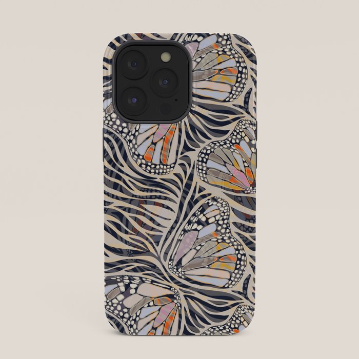 Abstract Retro Boho Butterfly Zebra Pattern â¢ Earthy Nature iPhone Case
