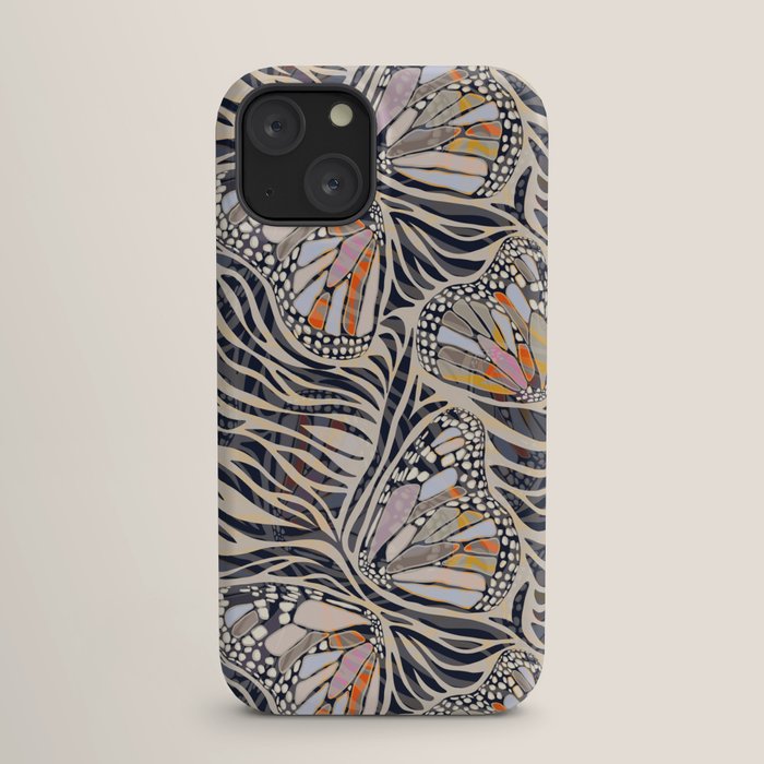 Abstract Retro Boho Butterfly Zebra Pattern â¢ Earthy Nature iPhone Case