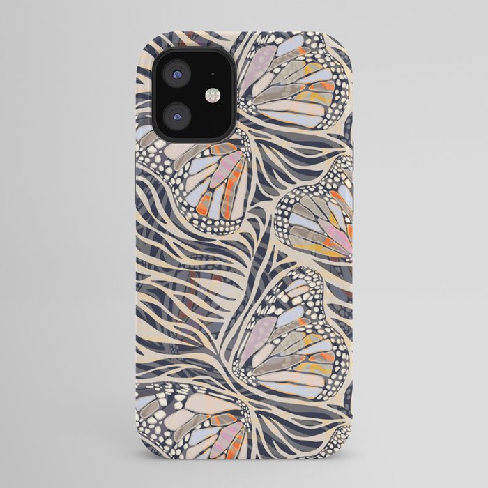 Abstract Retro Boho Butterfly Zebra Pattern â¢ Earthy Nature iPhone Case