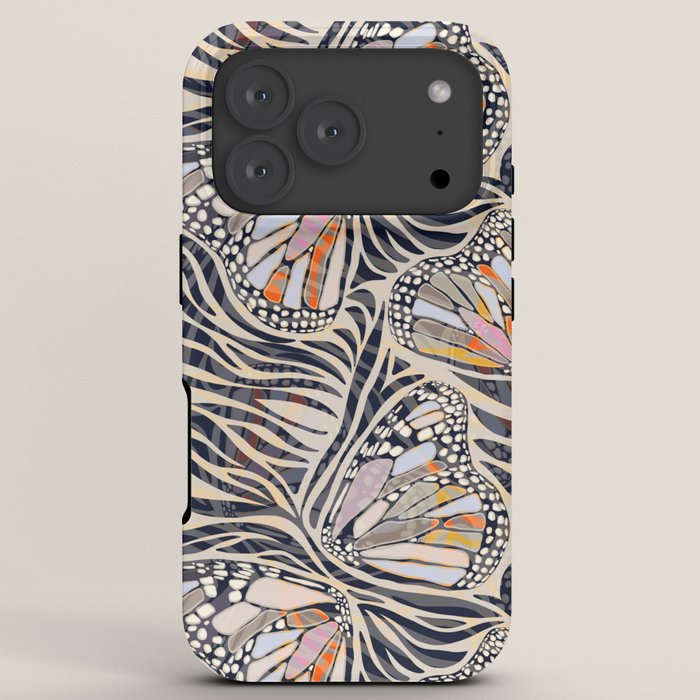 Abstract Retro Boho Butterfly Zebra Pattern â¢ Earthy Nature iPhone Case