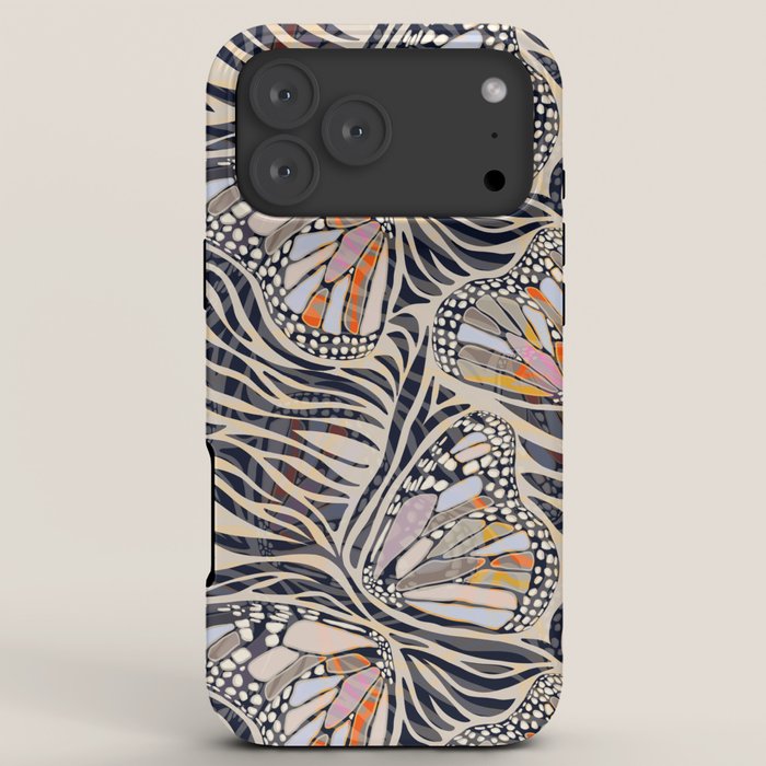 Abstract Retro Boho Butterfly Zebra Pattern â¢ Earthy Nature iPhone Case