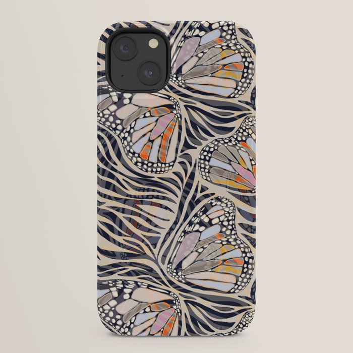 Abstract Retro Boho Butterfly Zebra Pattern â¢ Earthy Nature iPhone Case