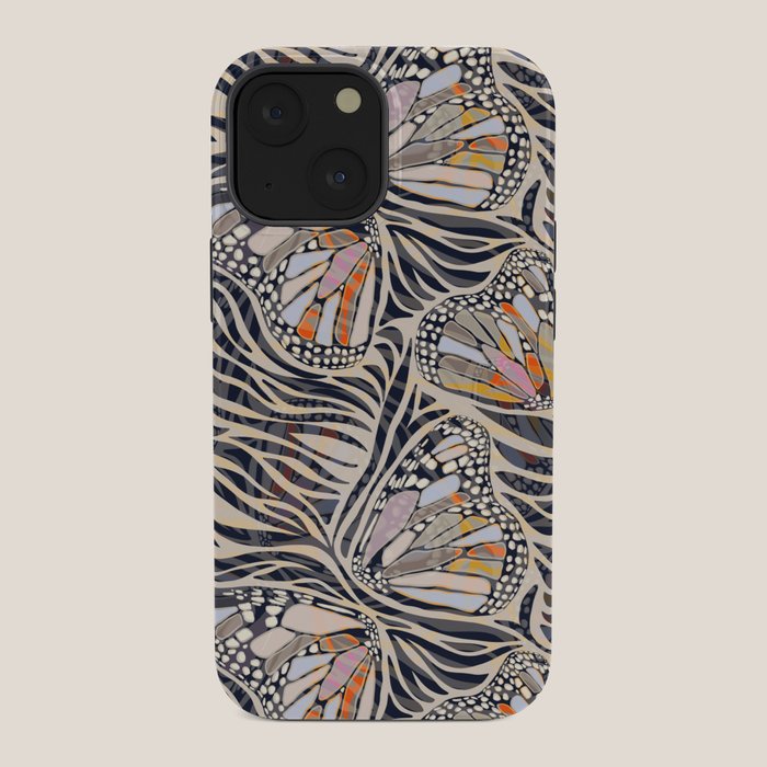 Abstract Retro Boho Butterfly Zebra Pattern â¢ Earthy Nature iPhone Case