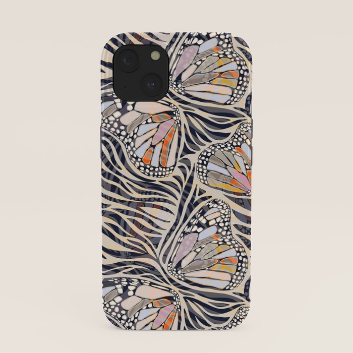 Abstract Retro Boho Butterfly Zebra Pattern â¢ Earthy Nature iPhone Case