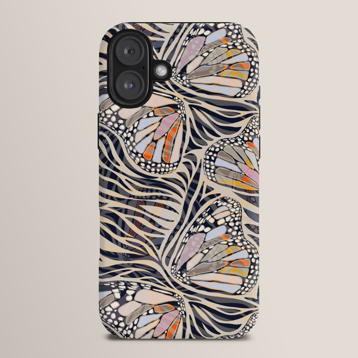 Abstract Retro Boho Butterfly Zebra Pattern â¢ Earthy Nature iPhone Case