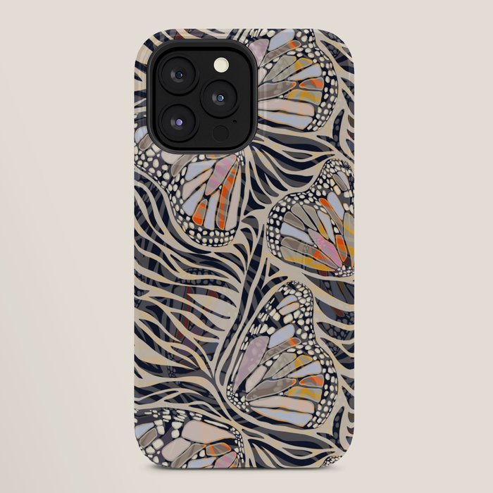 Abstract Retro Boho Butterfly Zebra Pattern â¢ Earthy Nature iPhone Case