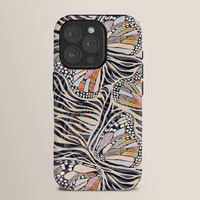 Abstract Retro Boho Butterfly Zebra Pattern â¢ Earthy Nature iPhone Case
