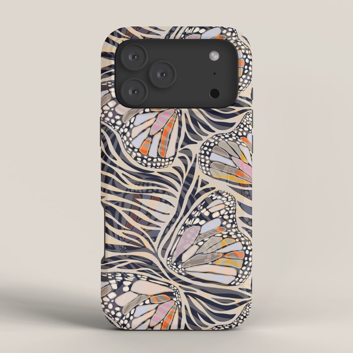 Abstract Retro Boho Butterfly Zebra Pattern â¢ Earthy Nature iPhone Case