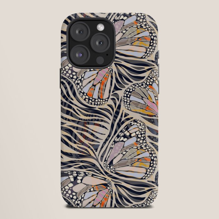Abstract Retro Boho Butterfly Zebra Pattern â¢ Earthy Nature iPhone Case