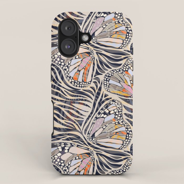 Abstract Retro Boho Butterfly Zebra Pattern â¢ Earthy Nature iPhone Case