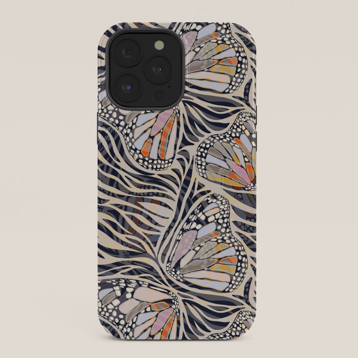 Abstract Retro Boho Butterfly Zebra Pattern â¢ Earthy Nature iPhone Case