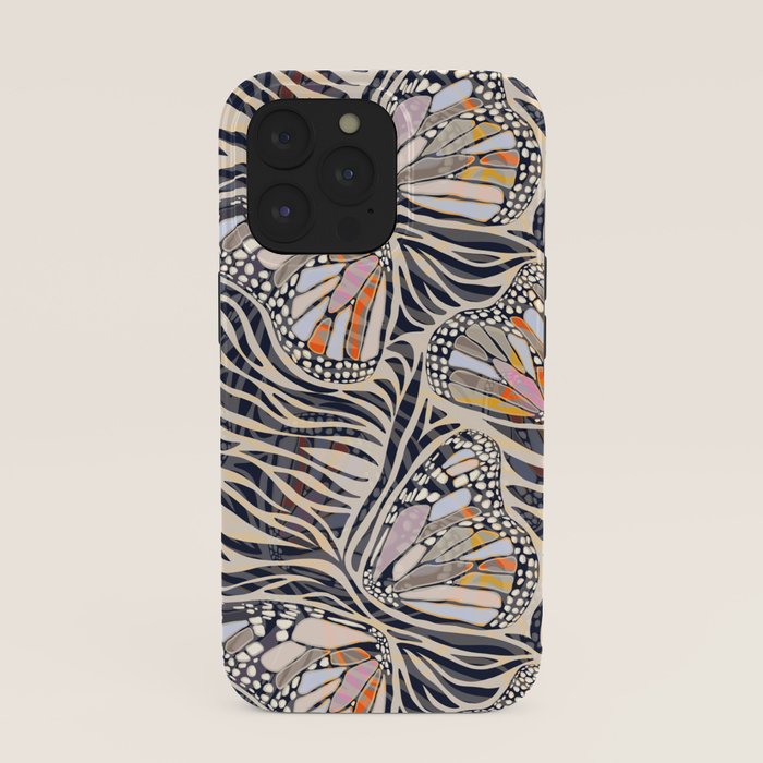 Abstract Retro Boho Butterfly Zebra Pattern â¢ Earthy Nature iPhone Case