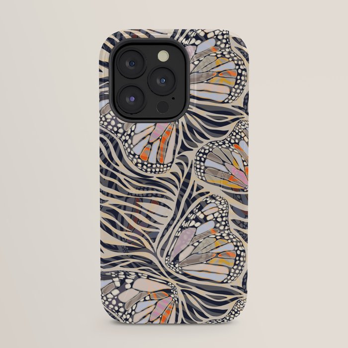 Abstract Retro Boho Butterfly Zebra Pattern â¢ Earthy Nature iPhone Case