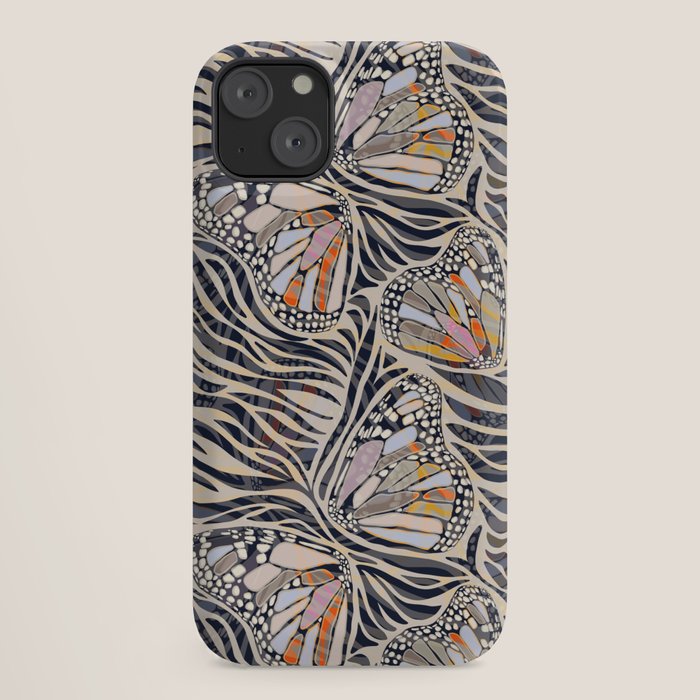 Abstract Retro Boho Butterfly Zebra Pattern â¢ Earthy Nature iPhone Case