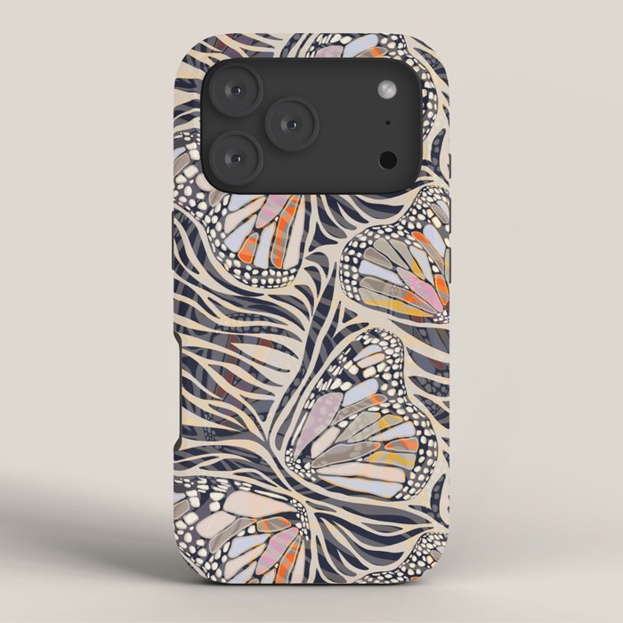 Abstract Retro Boho Butterfly Zebra Pattern â¢ Earthy Nature iPhone Case