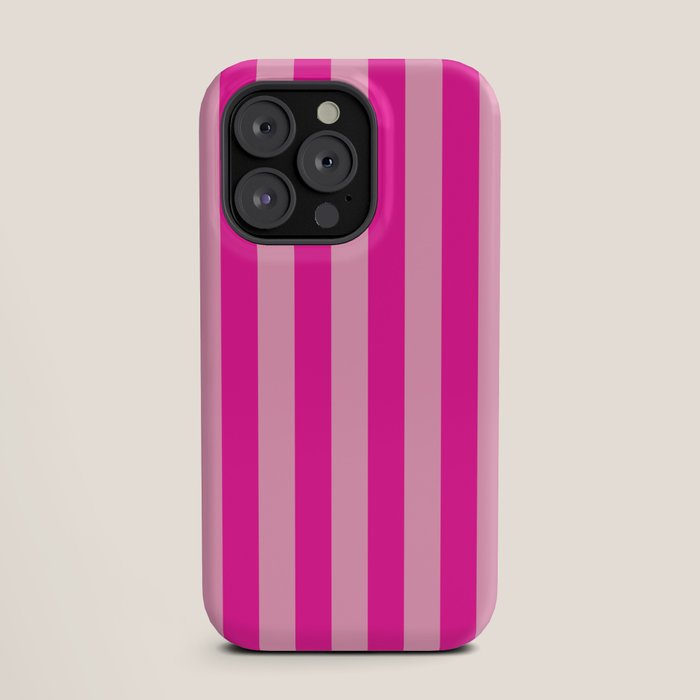Pink Stripes Preppy Modern iPhone Case