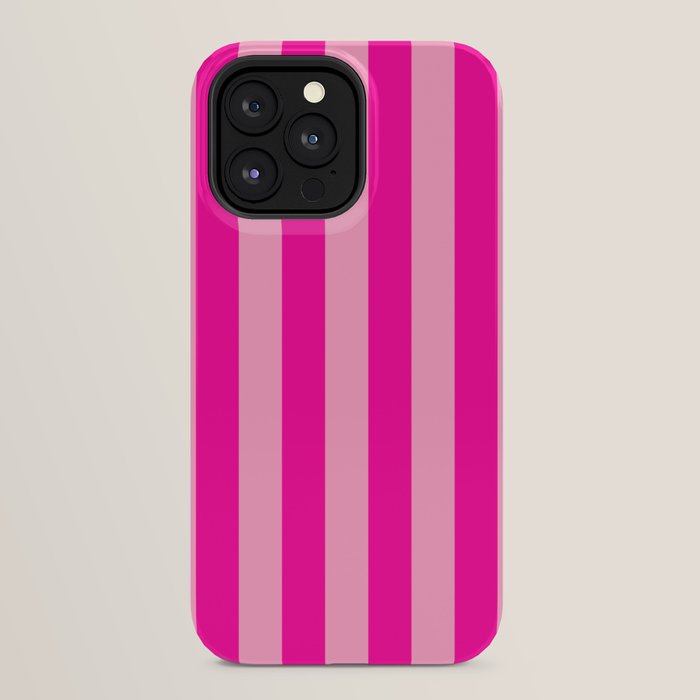 Pink Stripes Preppy Modern iPhone Case