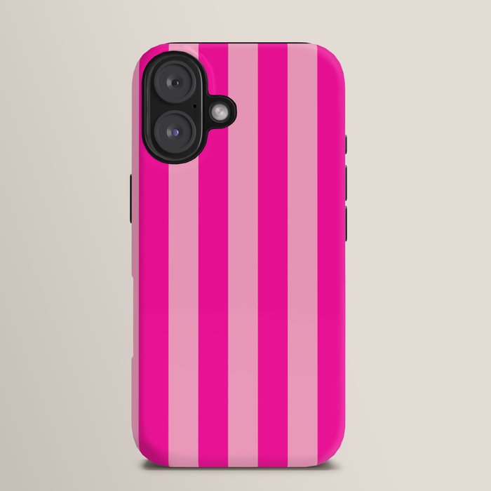 Pink Stripes Preppy Modern iPhone Case