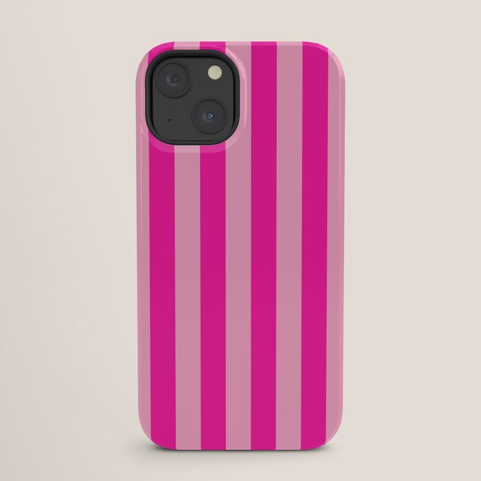 Pink Stripes Preppy Modern iPhone Case
