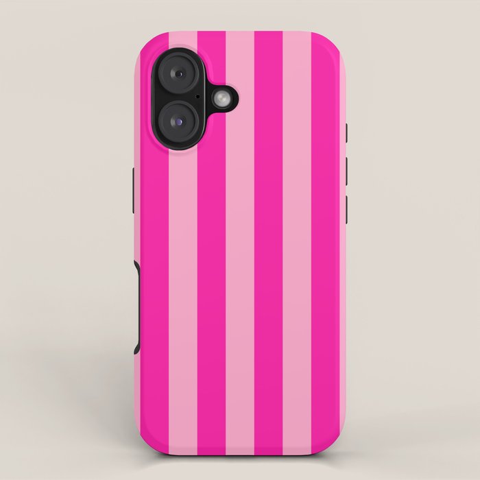 Pink Stripes Preppy Modern iPhone Case