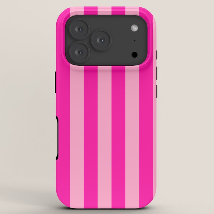 Pink Stripes Preppy Modern iPhone Case