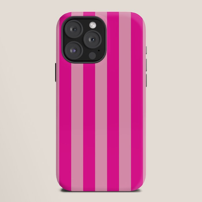 Pink Stripes Preppy Modern iPhone Case