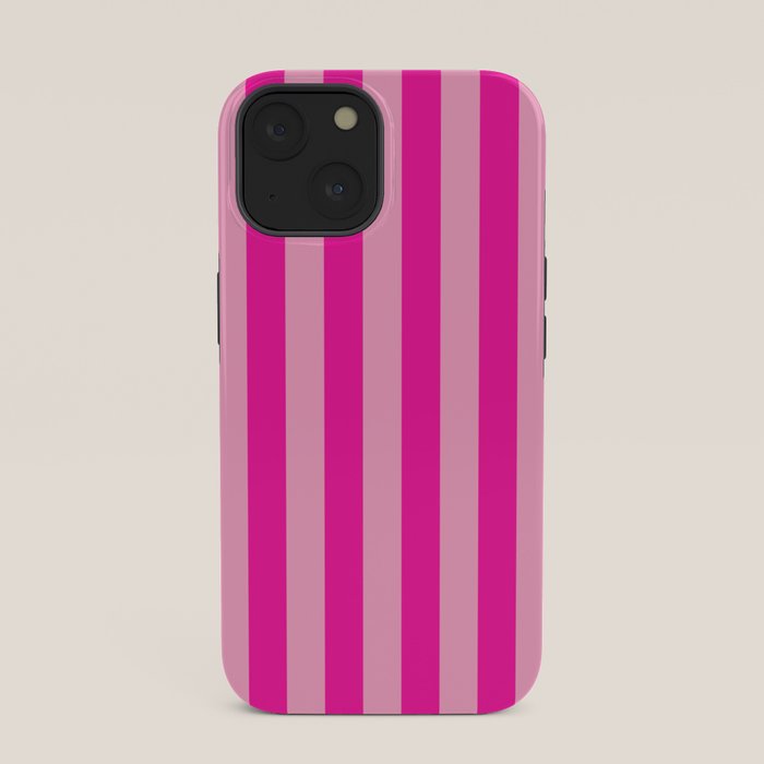 Pink Stripes Preppy Modern iPhone Case