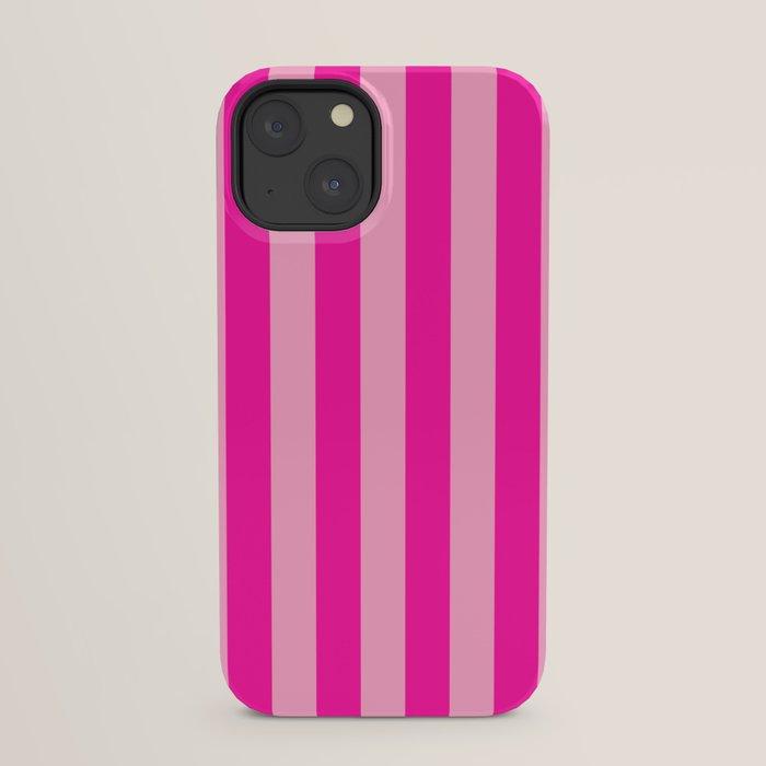Pink Stripes Preppy Modern iPhone Case
