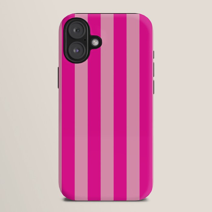 Pink Stripes Preppy Modern iPhone Case