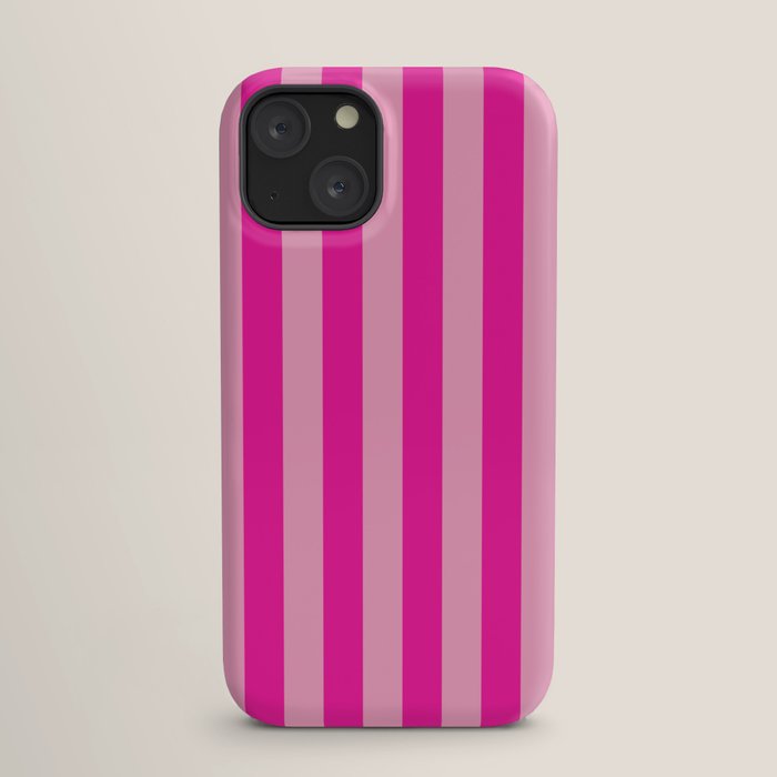 Pink Stripes Preppy Modern iPhone Case
