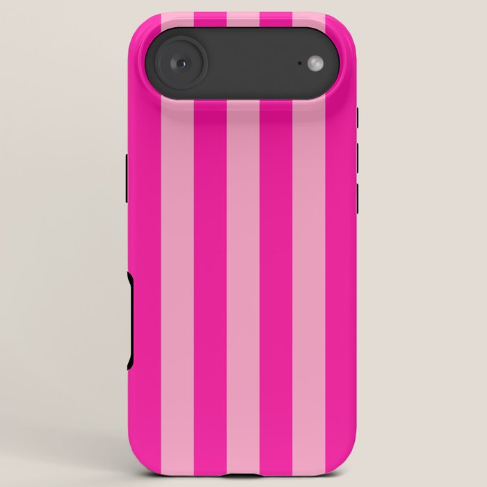 Pink Stripes Preppy Modern iPhone Case
