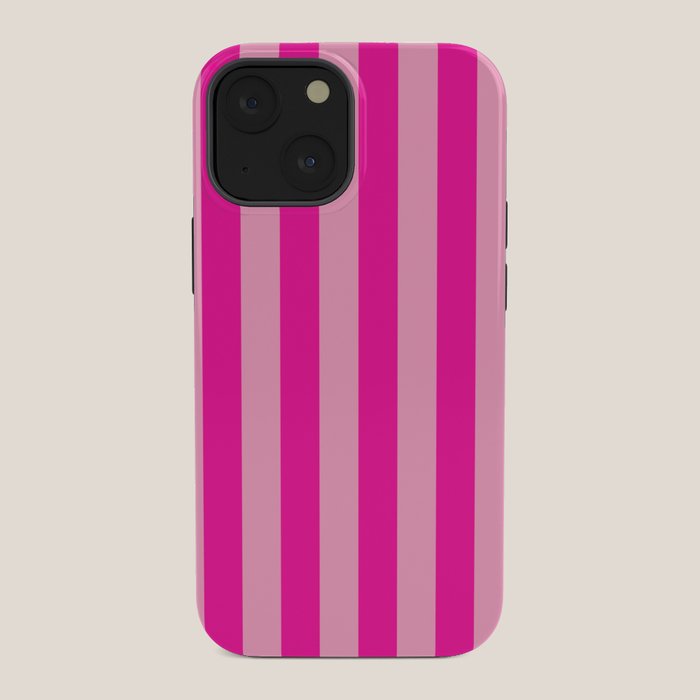 Pink Stripes Preppy Modern iPhone Case